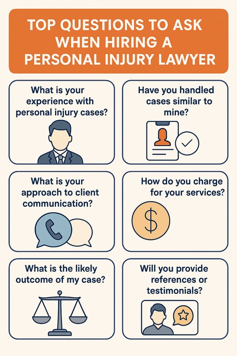 Top Questions To Ask When Hiring A Personal Injury Lawyer
